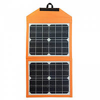 Солнечная панель трансформер GDTimes GD-ZD0610 15Вт зарядка от солнца Solar Panel на 3 USB