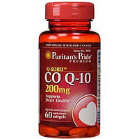Коэнзим Puritan's Pride Q-Sorb Co Q-10 200 mg 60 Softgels KB, код: 7518904