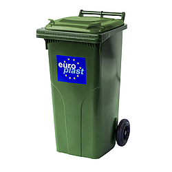 Сміттєвий бак Europlast пластиковий зелений об'єм 120 л