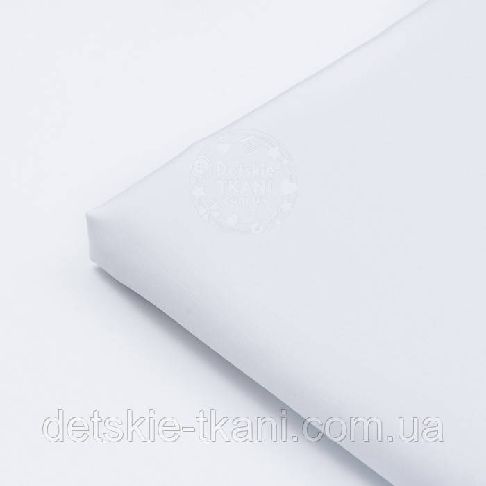 Клапоть сатину № 788 білого кольору, розмір 44*120 см, фото 1