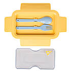 Ланч-бокс Yes Fusion 850 мл з приладдям жовто-блакитний, фото 3