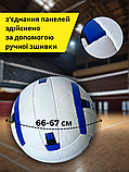 М'яч для волейболу, Ігровий волейбольний м'яч розмір 5 Ручна зшивка Ronex Біло-синій (2B), фото 6