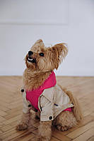 Джинсовая куртка для собак Одягни собаку карамель XL (С- 36 см,Г- 52 см)