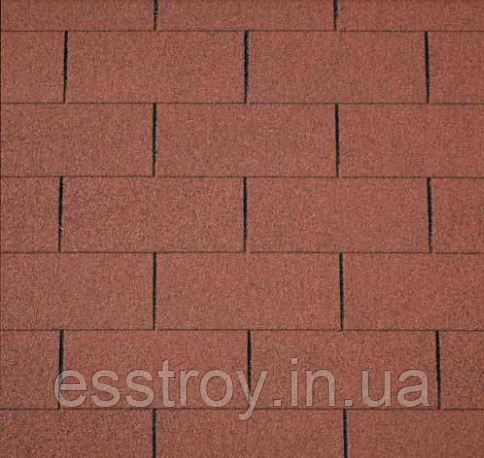 Бітумна черепиця IKO, модель Number One 3Tab (10) Tile Red