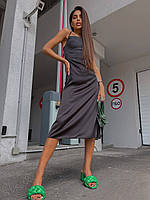Платье женское из шелка. Размеры: 42-44; 44-46. Цвета: серый, черный, пудра, мокко, фрез, шоколад