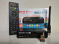 Т2 Цифровий тюнер WorldVision T644D2FM YouTube+ Megogo+ IPTV, AC3+WiFi адаптер