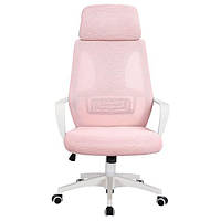 Офисное кресло дизайнерское эргономичное до 120кг бело-розовое TR895 Германия