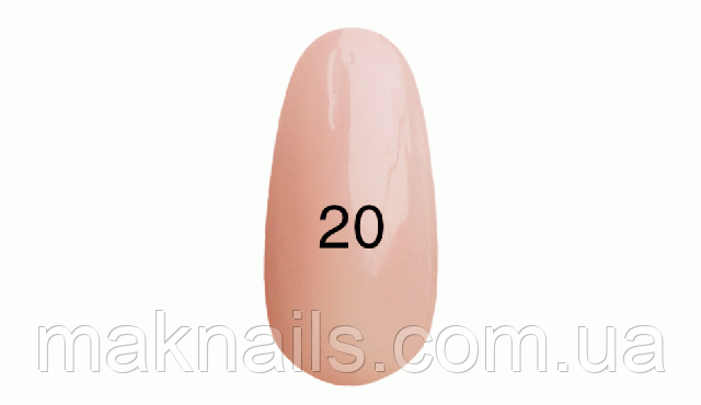 Гель-лак No 20 ( молочно-рожевий з мікроблоском) 7 мл.