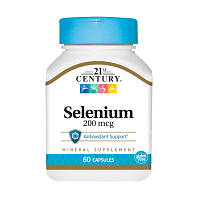 Витамины и минералы 21st Century Selenium 200 mcg, 60 капсул CN3915 SP