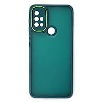 Чехол Fiji Lens для Motorola Moto G10 / G20 / G30 бампер матовый с защитой блока камер Dark Green