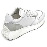 Жіночі шкіряні кросівки білого кольору на шнурівці Sergio Billini 10405-219/2 розмір 36, фото 7