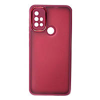 Чохол Fiji Lens для Motorola Moto G10 / G20 / G30 бампер матовий з захистом блока камер Wine Red