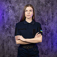 Женска футболка Поло Pobedov Loft Синяя