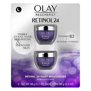 Зволожуючий крем для обличчя Olay Regenerist Retinol 24 2*96 грам