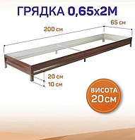 Металлическая грядка, 2х0.6 м SIMBUD RAL 8017