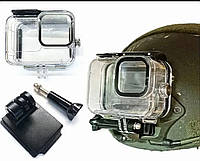 Крепление на каску для экшн камеры + аквабокс для 9 -12 GoPro водонепроницаемый кейс защитный чехол