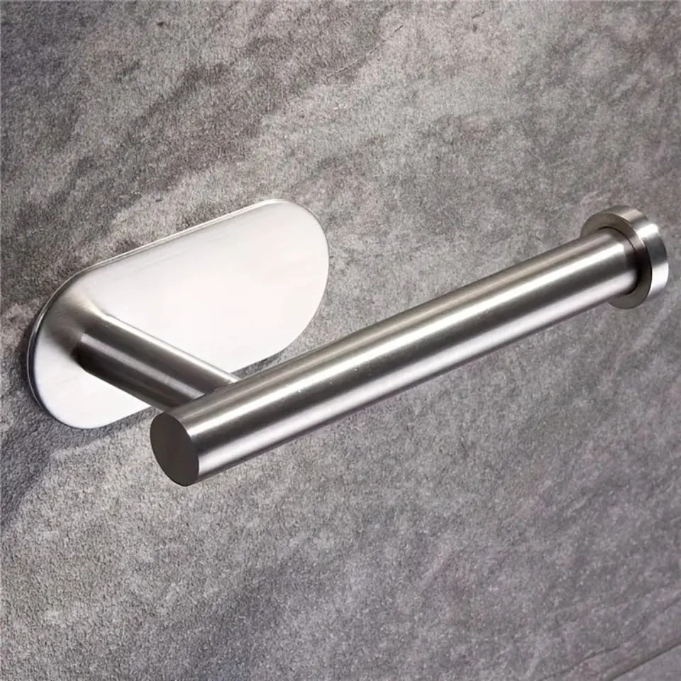Самоклеющийся настенный держатель универсальный крючок вешалка на липучке для туалетной бумаги полотенец - фото 2 - id-p2177738276