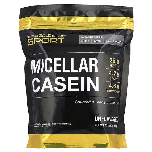Протеїн California Gold Nutrition MICELLAR CASEIN (454 грам.)(БЕЗ СМАКУ), фото 1