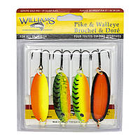 Набор блесен на щуку судака окуня Williams Pike/Walleye 4-Pack Williams Kit UV