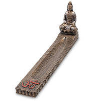 Подставка для благовоний Гуаньинь - богиня милосердия 25х9,5х4 см 1904314 полистоун покрытый бронзой