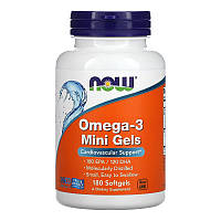 Омега 3 рыбий жир NOW Omega-3 Mini Gels (180 капс)