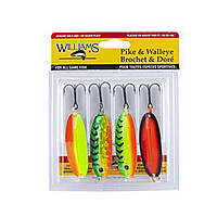 Набор блесен на щуку судака окуня Williams Pike/Walleye 4-Pack Williams Kit