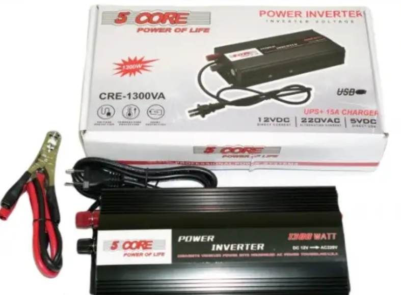 Перетворювач інвертор 12v 220v 1300w 5 core Перетворювачі напруги для дому Car electric converter