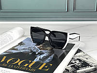 Стильные женские очки от солнца трендовые квадратные солнцезащитные очки UV 400 белые в футляре Prad летние