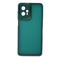 Чохол Fiji Lens для Motorola G53 бампер матовий з захистом блока камер Dark Green