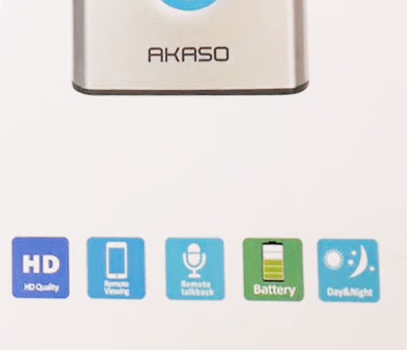 Беспроводной домофон AKASO умный дверной видеозвонок с записью Smart WiFi вызывная панель с датчиком движения - фото 8 - id-p2177734895