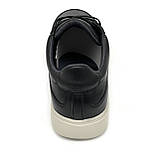 Кеди шкіряні чорні з бежевою підошвою чоловічі із чорною шнурівкою  Sergio Billini 0111-210 розмір 40, фото 6