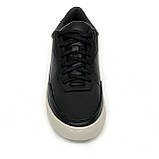 Кеди шкіряні чорні з бежевою підошвою чоловічі із чорною шнурівкою  Sergio Billini 0111-210 розмір 40, фото 3