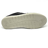 Кеди шкіряні чорні з бежевою підошвою чоловічі із чорною шнурівкою  Sergio Billini 0111-210 розмір 40, фото 9