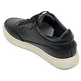 Кеди шкіряні чорні з бежевою підошвою чоловічі із чорною шнурівкою  Sergio Billini 0111-210 розмір 40, фото 5