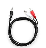 Кабель перехідник мультимедійний Jack 3.5 mm RCA - 2 тюльпани 1.5м