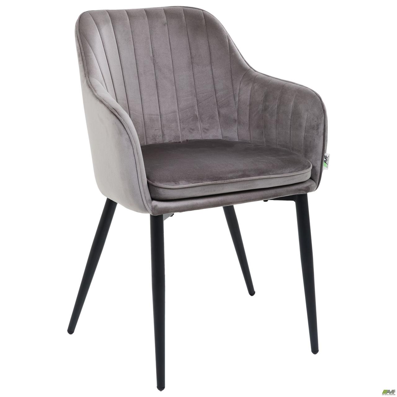 Крісло Paula-C вельвет тепло сірий TM AMF