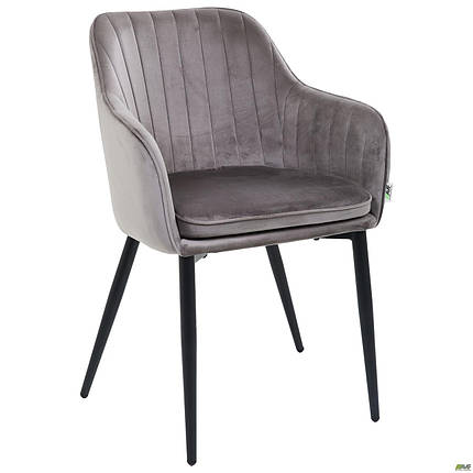 Крісло Paula-C вельвет тепло сірий TM AMF, фото 1