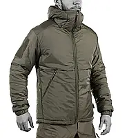 Легка демісезонна куртка Uf-Pro Delta Compac Tactical Winter Jacket Brown Grey, тактична з капюшоном олива