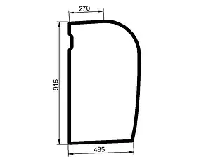 Скло JCB 8026CTS 827/80410