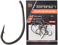 Крючек карповый Brain Carp Curve Shank №4, 10шт. (тефлоновое покрытие) (Japan)