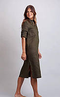 Жіноча стильна сукня міді тканина: льон Мод. 902