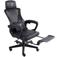 Геймерское кресло с подставкой для ног до 120кг черное BS5713 Германия