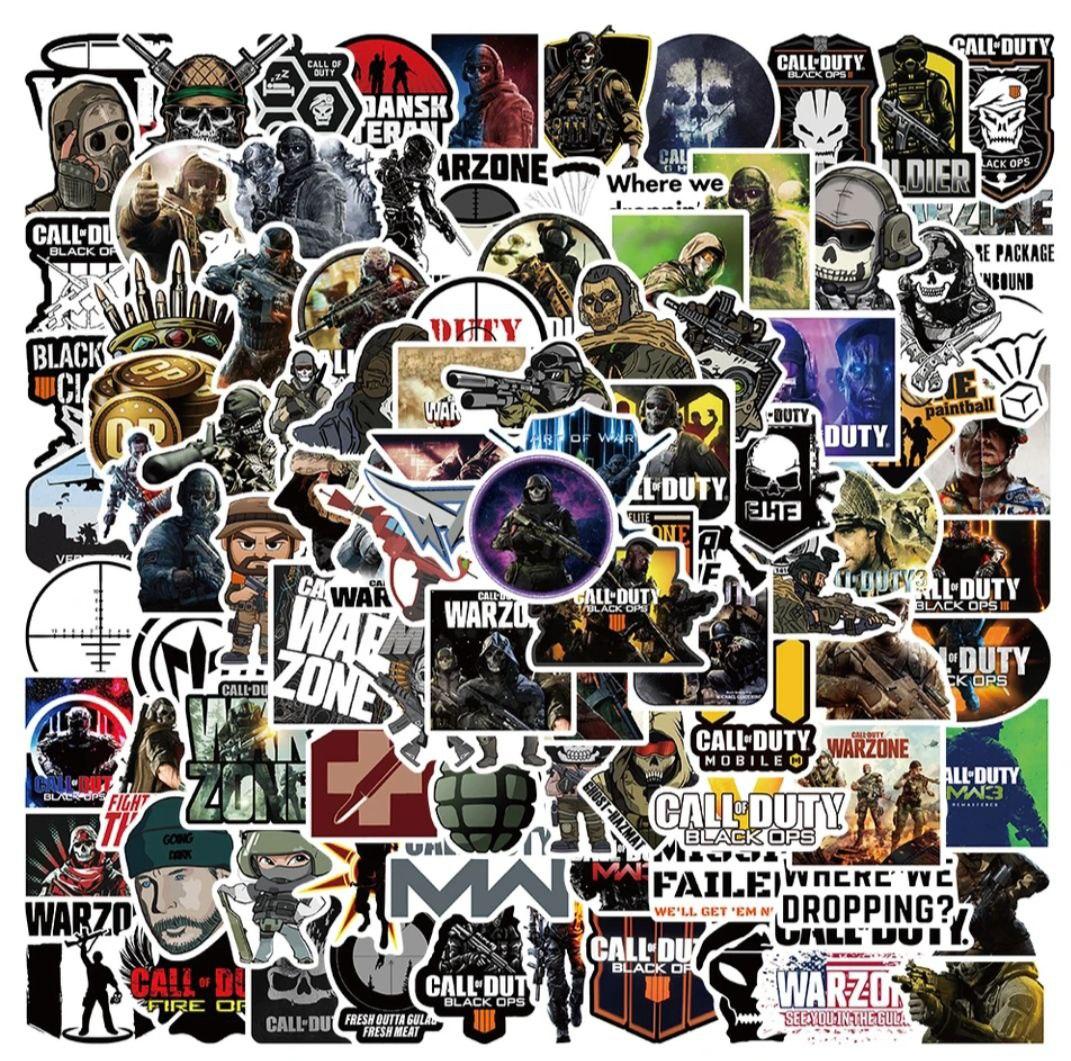 Набір вінілових стікерів наліпок CALL OF DUTY кол оф дьюти 50 шт