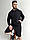 Спортивний костюм чоловічий чорний худі та шорти трьохнитка ATTEKS - 01315, фото 3