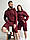 Спортивний костюм чоловічий бордовий худі та шорти трьохнитка ATTEKS - 01312, фото 6