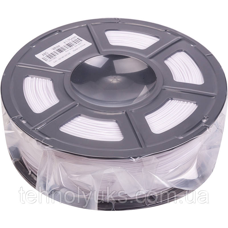 ABS-пластик PowerPlant Filament для 3D-принтера 1.75 мм 1 кг, білий, фото 1