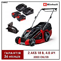 Газонокосилка аккумуляторная Einhell GE-CM 43 Li M Kit Ширина скашивания 43 см 2 АКБ и 2 ЗУ