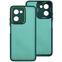 Чохол Fiji Lens для Realme C33 бампер матовий з захистом блока камер Dark Green