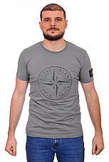 Футболка чоловіча Stone Island 24-Y-249706 сіра, фото 3