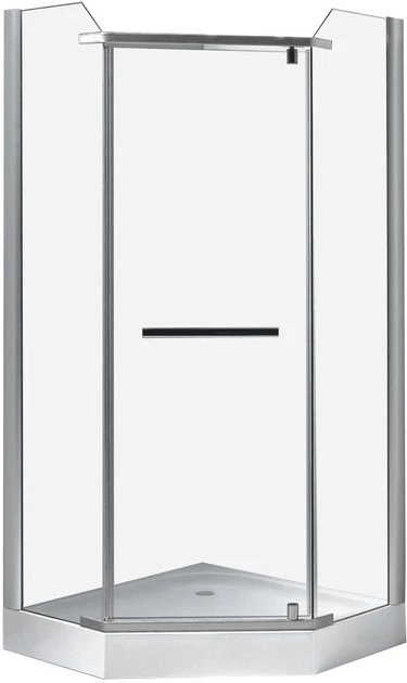 Душова кабіна 90*90*200, розпашна, гартоване скло 8мм з мілким піддоном